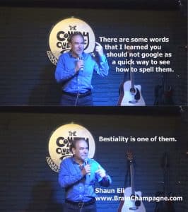 There are some words that I learned you should not google as a quick way to see how to spell them. Bestiality is one of them.